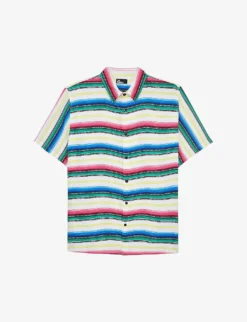 THE KOOPLES Stripe-pattern Relaxed-fit Woven Shirt