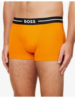 Boss Pack Of Three Logo-embroidered Stretch-cotton Trunks -Falkeis Store R04142420 OPENMISCELLANEOUS ALT03