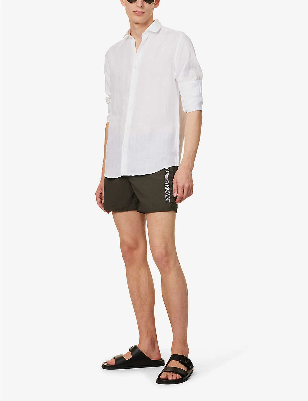Emporio Armani Logo-embroidered Elasticated-waist Swim Shorts 2 Emporio Armani Logo-embroidered Elasticated-waist Swim Shorts - Image 2