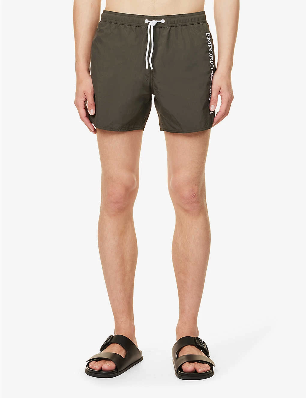 Emporio Armani Logo-embroidered Elasticated-waist Swim Shorts 3 Emporio Armani Logo-embroidered Elasticated-waist Swim Shorts - Image 3
