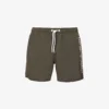 Emporio Armani Logo-embroidered Elasticated-waist Swim Shorts