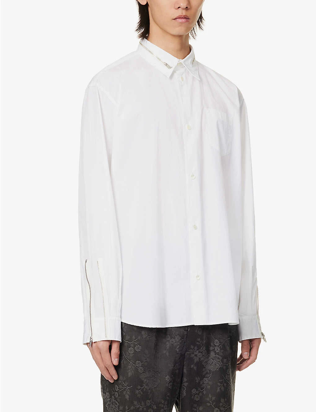 Undercover Zip-embellished Relaxed-fit Cotton-poplin Shirt 3 Undercover Zip-embellished Relaxed-fit Cotton-poplin Shirt - Image 3