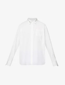 Undercover Zip-embellished Relaxed-fit Cotton-poplin Shirt