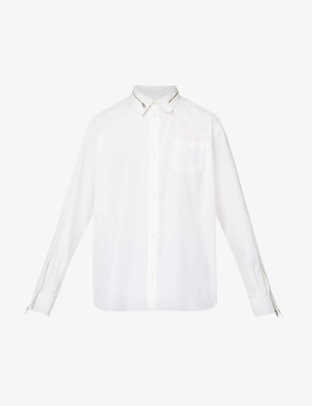 Undercover Zip-embellished Relaxed-fit Cotton-poplin Shirt 1 Undercover Zip-embellished Relaxed-fit Cotton-poplin Shirt