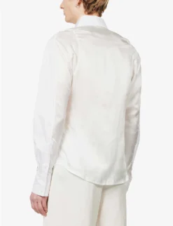 Row Back Contrast-panel Regular-fit Shell Shirt 8 Row Back Contrast-panel Regular-fit Shell Shirt -Falkeis Store R04144202 WHITE ALT03