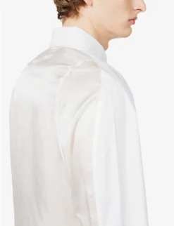 Row Back Contrast-panel Regular-fit Shell Shirt 9 Row Back Contrast-panel Regular-fit Shell Shirt -Falkeis Store R04144202 WHITE ALT04