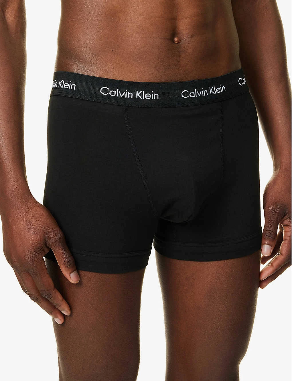 Calvin Klein Pack Of Three Branded-waistband Stretch-cotton Trunks 4 Calvin Klein Pack Of Three Branded-waistband Stretch-cotton Trunks - Image 4