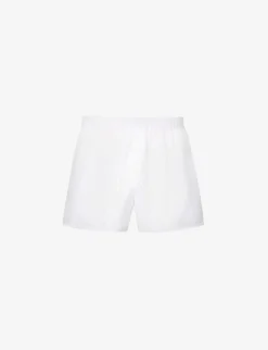 Elasticated-waist Regular-fit Woven Boxer Shorts