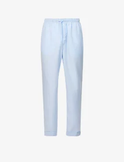 Relaxed-fit Straight-leg Mid-rise Woven Pyjama Bottoms