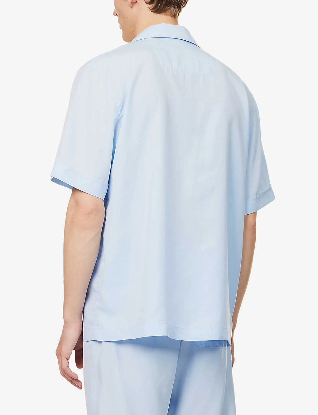 Relaxed-fit Camp-collar Woven Pyjama Top 4 Relaxed-fit Camp-collar Woven Pyjama Top - Image 4