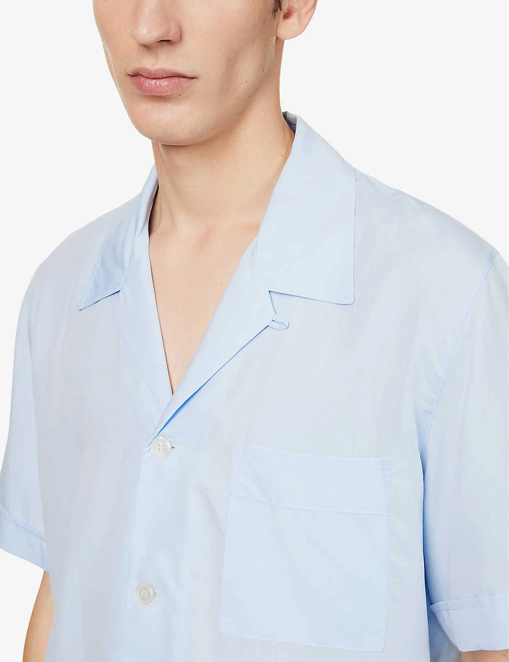 Relaxed-fit Camp-collar Woven Pyjama Top 5 Relaxed-fit Camp-collar Woven Pyjama Top - Image 5