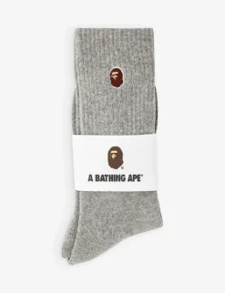 Logo-embroidered Cotton-blend Ankle Socks