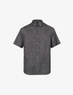 Emporio Armani Micro-dotted Pattern Woven Shirt
