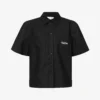 Wave Off Summer Brand-embroidered Boxy-fit Cotton Shirt