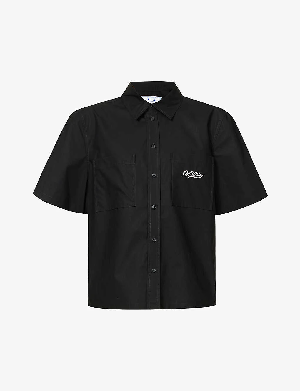 Wave Off Summer Brand-embroidered Boxy-fit Cotton Shirt 1 Wave Off Summer Brand-embroidered Boxy-fit Cotton Shirt