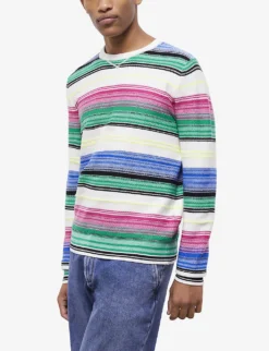 THE KOOPLES Striped Crewneck Wool-blend Jumper -Falkeis Store R04147332 MU01 ALT02