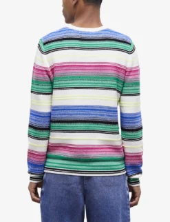 THE KOOPLES Striped Crewneck Wool-blend Jumper -Falkeis Store R04147332 MU01 ALT03