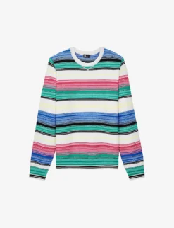 THE KOOPLES Striped Crewneck Wool-blend Jumper
