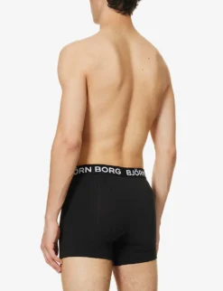 Bjorn Borg Logo-waistband Pack Of Seven Stretch-cotton Boxers 6 Bjorn Borg Logo-waistband Pack Of Seven Stretch-cotton Boxers -Falkeis Store R04148072 BLACK ALT02