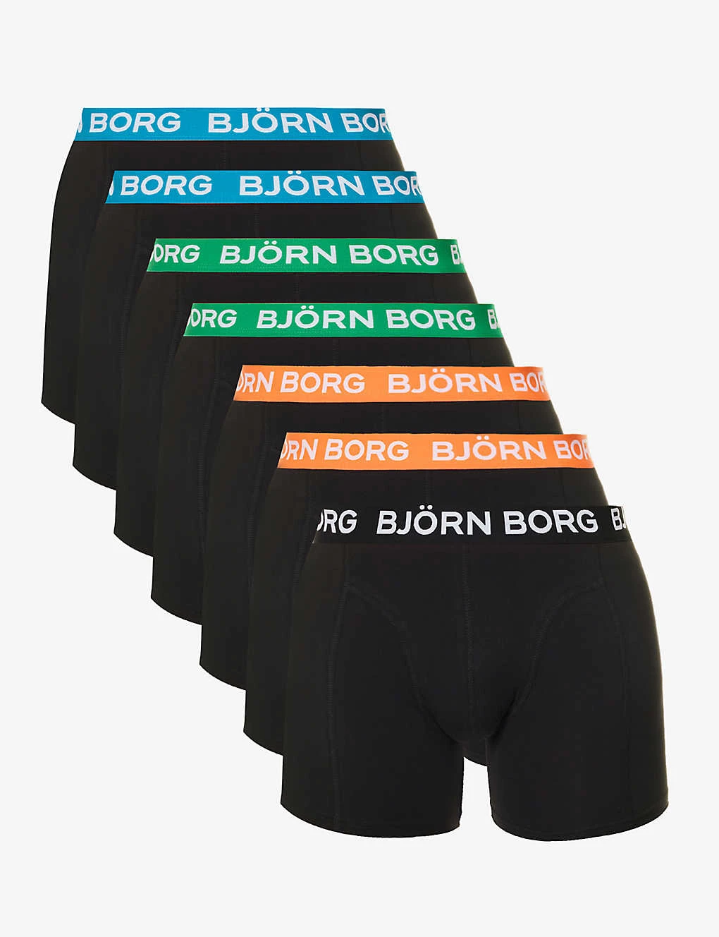 Bjorn Borg Logo-waistband Pack Of Seven Stretch-cotton Boxers 1 Bjorn Borg Logo-waistband Pack Of Seven Stretch-cotton Boxers