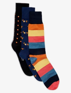 PAUL SMITH Pack Of Three Organic Cotton-blend Knitted Socks -Falkeis Store R04148361 MULTICOLOUR ALT02
