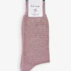 PAUL SMITH Callum Brand-print Ankle-rise Organic-cotton Blend Socks