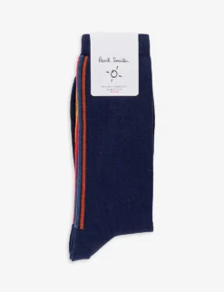 PAUL SMITH Striped Cotton-blend Socks