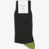 PAUL SMITH Ciao Dot-print Ankle-rise Stretch-organic-cotton Blend Socks