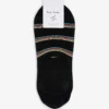 PAUL SMITH Stripe-print Low-rise Stretch-organic-cotton Blend Socks