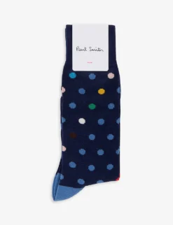 PAUL SMITH Caleb Spotted Stretch-cotton Blend Socks