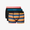 PAUL SMITH Pack Of Three Logo-waistband Stretch Organic-cotton Trunks