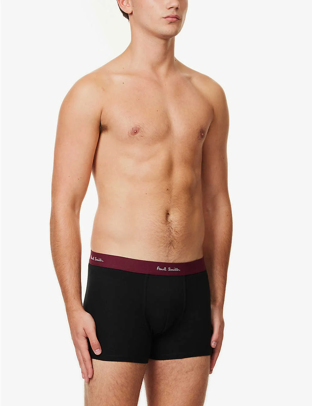 PAUL SMITH Pack Of Three Logo-waistband Organic Stretch-cotton Trunks 2 PAUL SMITH Pack Of Three Logo-waistband Organic Stretch-cotton Trunks - Image 2