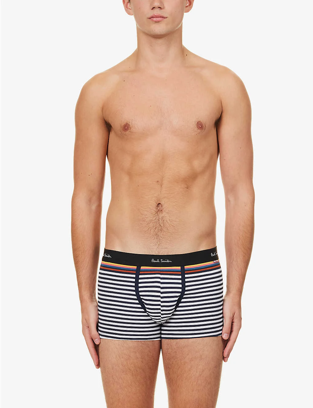PAUL SMITH Striped Mid-rise Organic Stretch-cotton Trunks 2 PAUL SMITH Striped Mid-rise Organic Stretch-cotton Trunks - Image 2