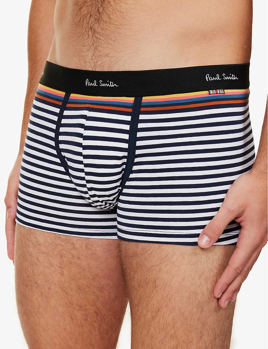 PAUL SMITH Striped Mid-rise Organic Stretch-cotton Trunks 4 PAUL SMITH Striped Mid-rise Organic Stretch-cotton Trunks - Image 4