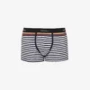PAUL SMITH Striped Mid-rise Organic Stretch-cotton Trunks