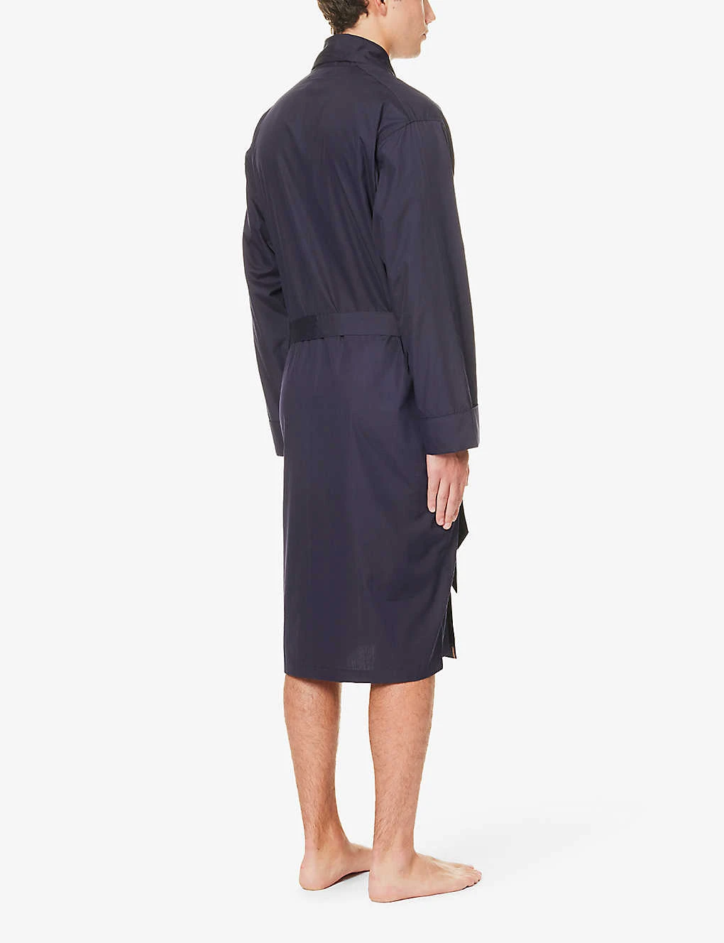 PAUL SMITH Stripe-trim Belted Cotton Robe 4 PAUL SMITH Stripe-trim Belted Cotton Robe - Image 4