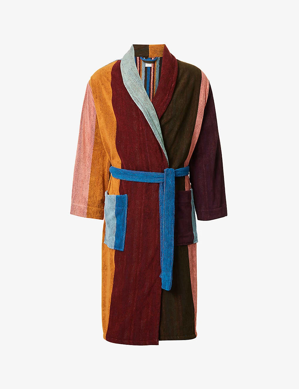 PAUL SMITH Striped Tie-belt Cotton Robe 1 PAUL SMITH Striped Tie-belt Cotton Robe