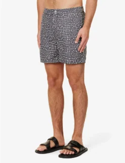 PAUL SMITH Checked Recycled-polyester-blend Swim Shorts -Falkeis Store R04148453 BLACKS ALT02