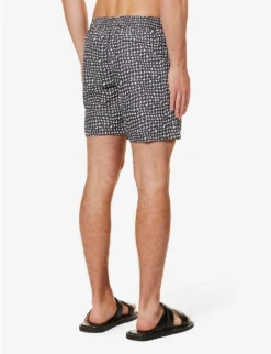 PAUL SMITH Checked Recycled-polyester-blend Swim Shorts -Falkeis Store R04148453 BLACKS ALT03