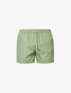 PAUL SMITH Happy Face Brand-embroidered Recycled-polyester Swim Shorts