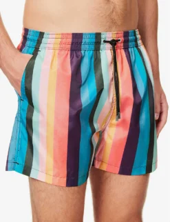 PAUL SMITH Artist Stripe Graphic-pattern Swim Shorts -Falkeis Store R04148459 MULTICOLOUR ALT04