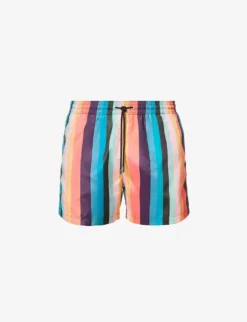 PAUL SMITH Artist Stripe Graphic-pattern Swim Shorts