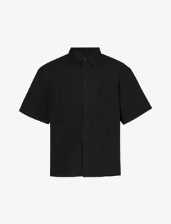 01 Zip-pocket Boxy-fit Cotton-poplin Shirt