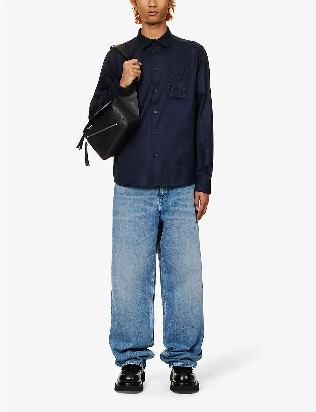 Loewe Anagram-embroidered Regular-fit Cotton-poplin Shirt 2 Loewe Anagram-embroidered Regular-fit Cotton-poplin Shirt - Image 2