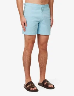 ORLEBAR BROWN Bulldog Waist-adjuster Stretch-cotton Swim Shorts -Falkeis Store R04150093 ISLANDSKY ALT02