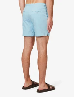 ORLEBAR BROWN Bulldog Waist-adjuster Stretch-cotton Swim Shorts -Falkeis Store R04150093 ISLANDSKY ALT03