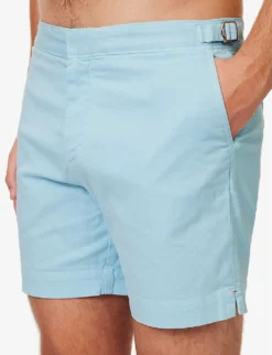 ORLEBAR BROWN Bulldog Waist-adjuster Stretch-cotton Swim Shorts -Falkeis Store R04150093 ISLANDSKY ALT04