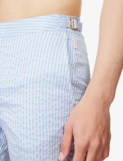 ORLEBAR BROWN Bulldog Stripe-print Regular-fit Woven Swim Shorts 9 ORLEBAR BROWN Bulldog Stripe-print Regular-fit Woven Swim Shorts -Falkeis Store R04150105 WHITELIGHTISLANDSKY ALT04