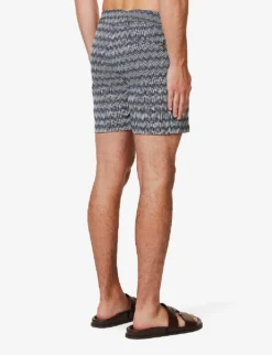 ORLEBAR BROWN Bulldog Waist-adjuster Patterned Swim Shorts -Falkeis Store R04150109 NIGHTIRISWHITE ALT03