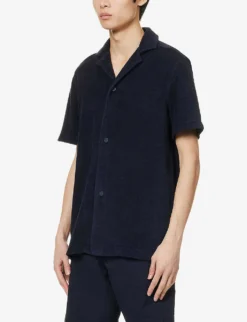ORLEBAR BROWN Howell Regular-fit Cotton-towelling Shirt 7 ORLEBAR BROWN Howell Regular-fit Cotton-towelling Shirt -Falkeis Store R04150122 NIGHTIRIS ALT02